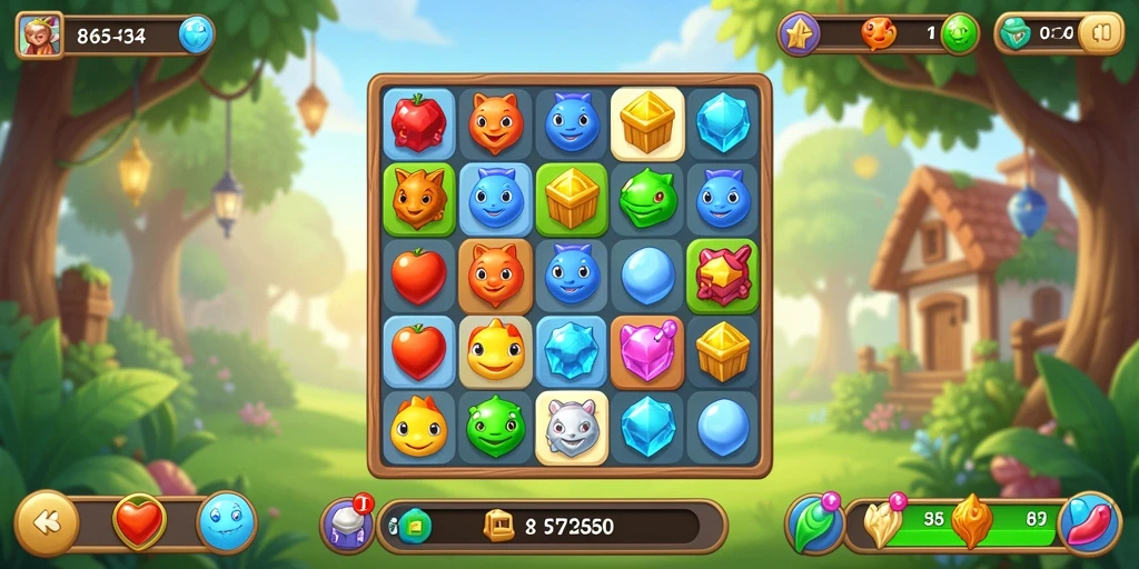 Menampilkan gameplay seru dari 8364 dengan tantangan Match-3.