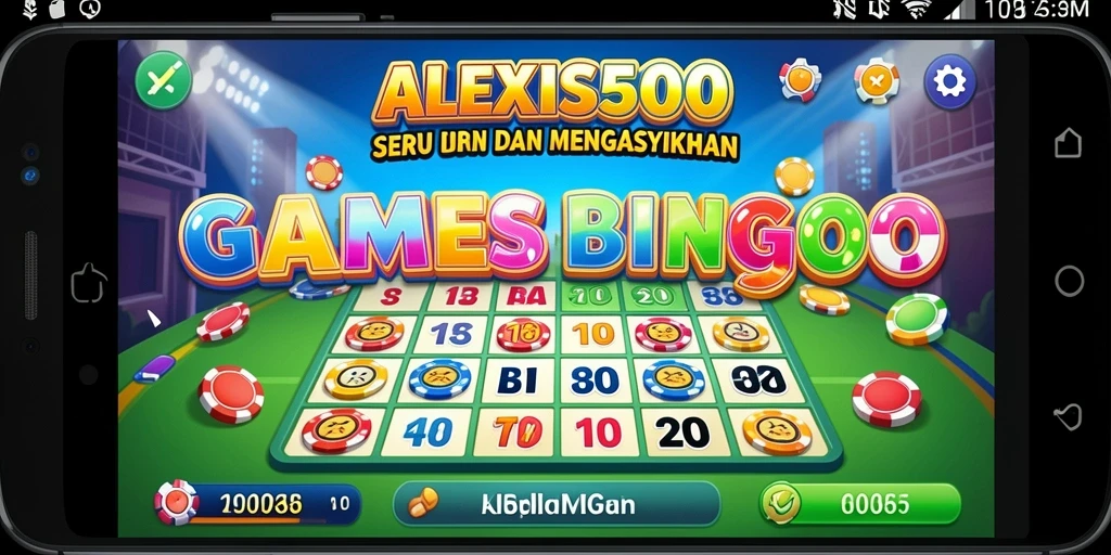 Tampilan gameplay seru ALEXIS500 dengan atmosfer Bingo yang menarik.