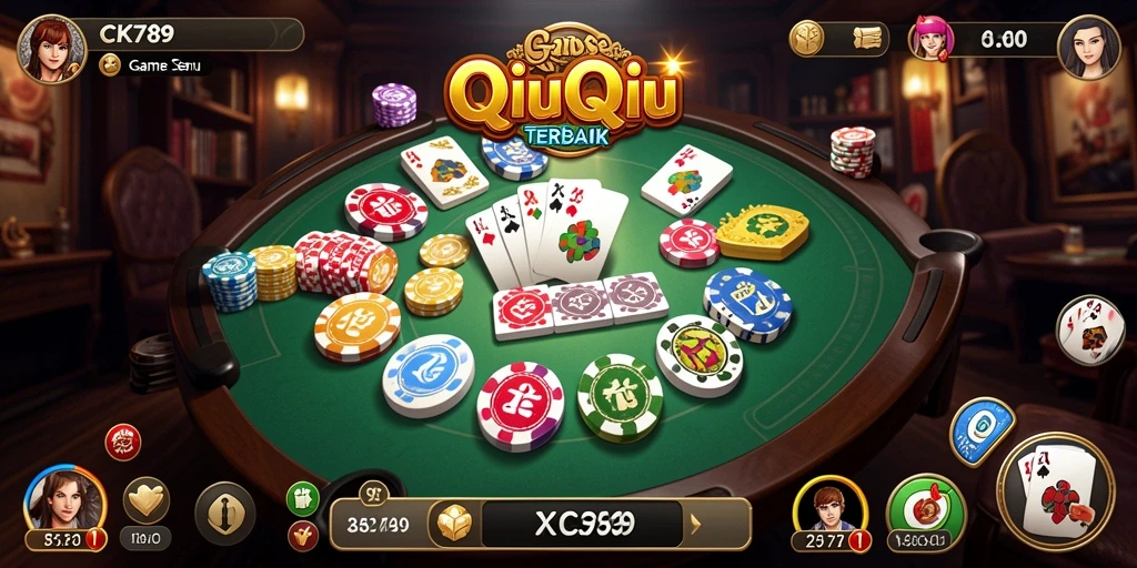 Tangkapan layar CK789 menunjukkan gameplay QiuQiu yang seru dan mendebarkan.