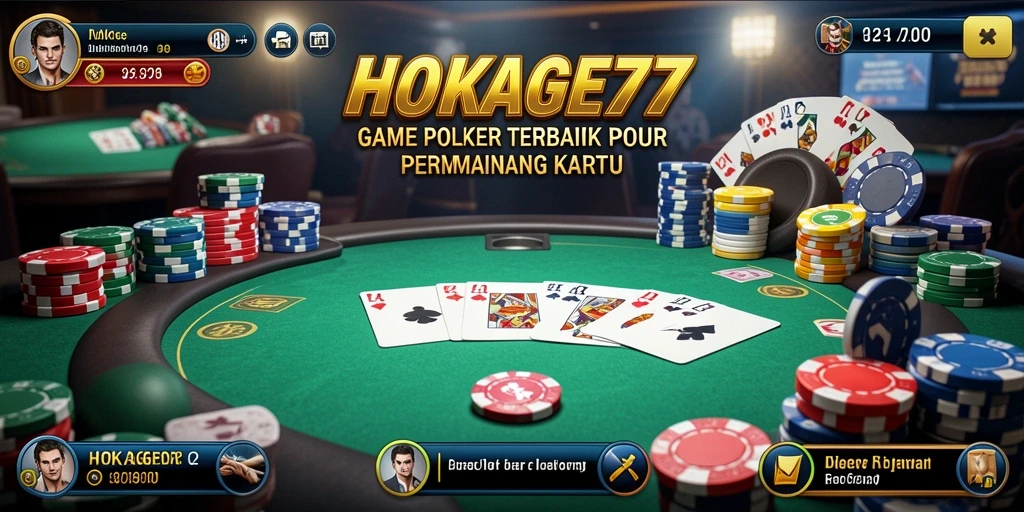 Screenshot HOKAGE77 menampilkan momen mendebarkan dalam permainan Poker.