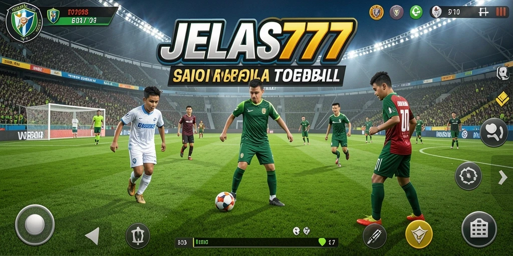 Tampilan menarik dari gameplay sepak bola di JELAS777.