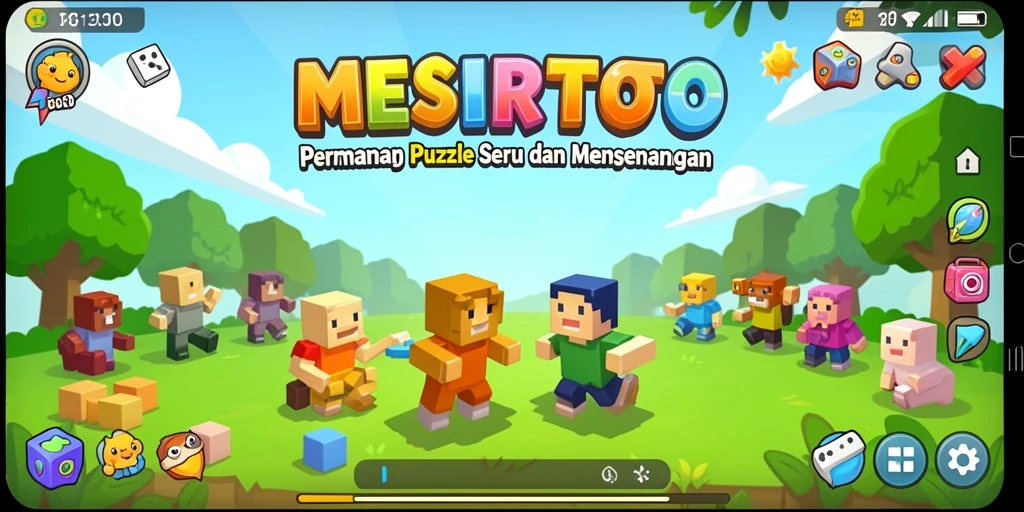 Tampilan gameplay MESIRTOTO yang penuh warna dan menantang setiap levelnya.