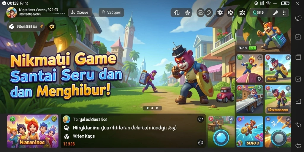 Tangkapan layar utama OLX128 menunjukkan aksi gameplay yang seru dan menghibur.