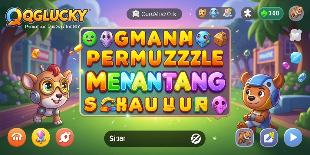 Tampilan gameplay QGLUCKY dengan berbagai level puzzle menantang.