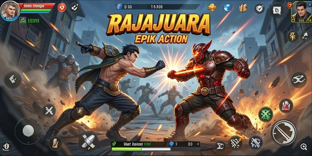 Tampilan dinamis pertarungan seru di RAJAJUARA.
