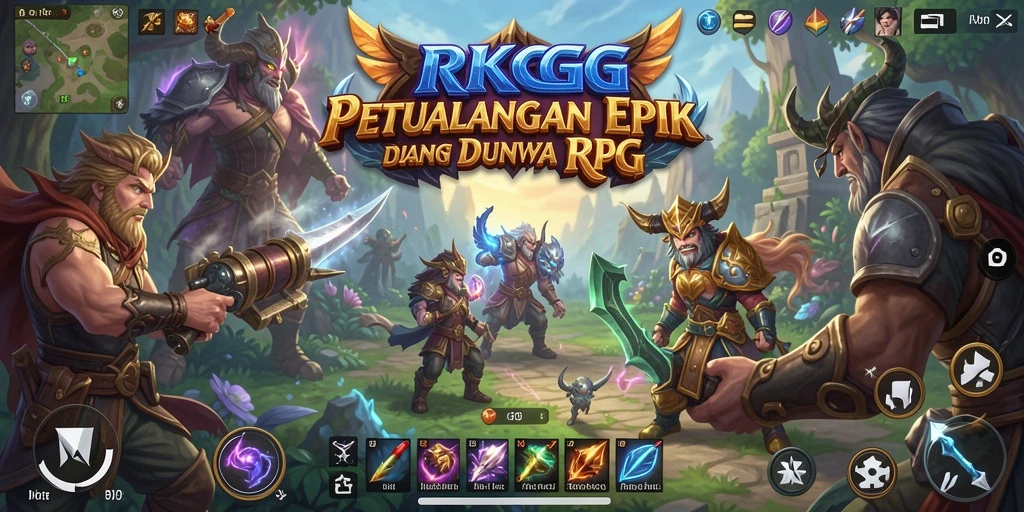 Screenshot gameplay RKGG menampilkan aksi pertarungan yang mendebarkan di dunia RPG.