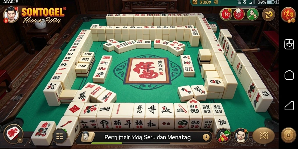 Tampilan menarik dari gameplay Mahjong di SONTOGEL.