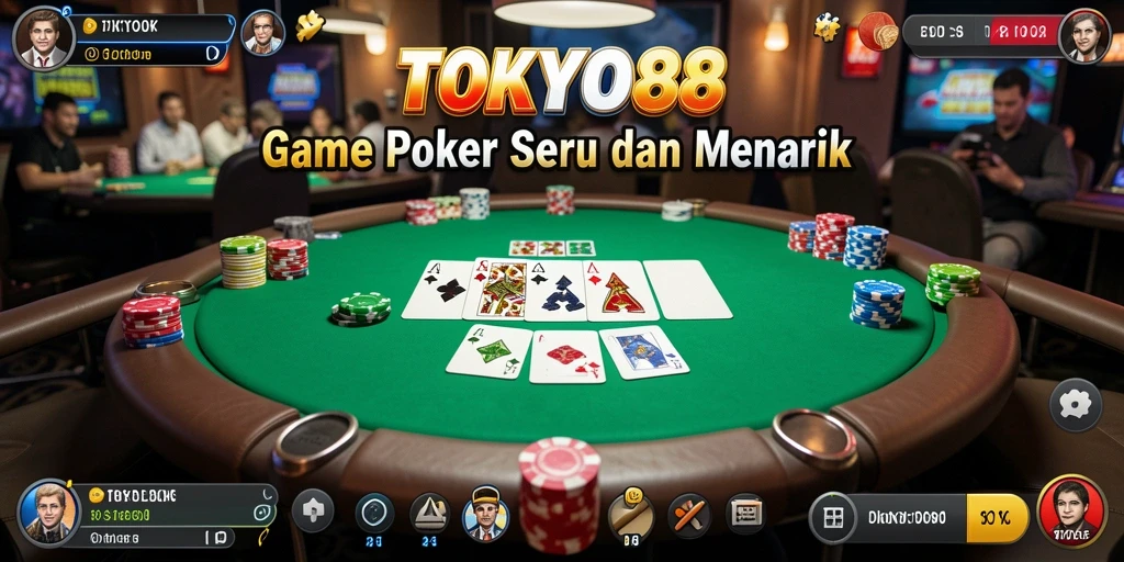Tangkapan layar gameplay Poker yang seru dan kompetitif.