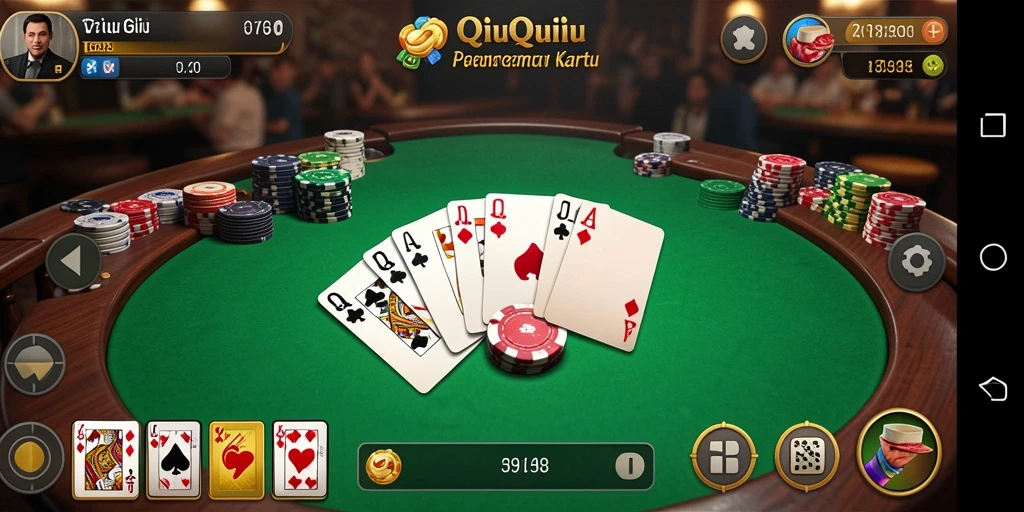 Tampilan screenshot V98 saat bermain QiuQiu yang seru.