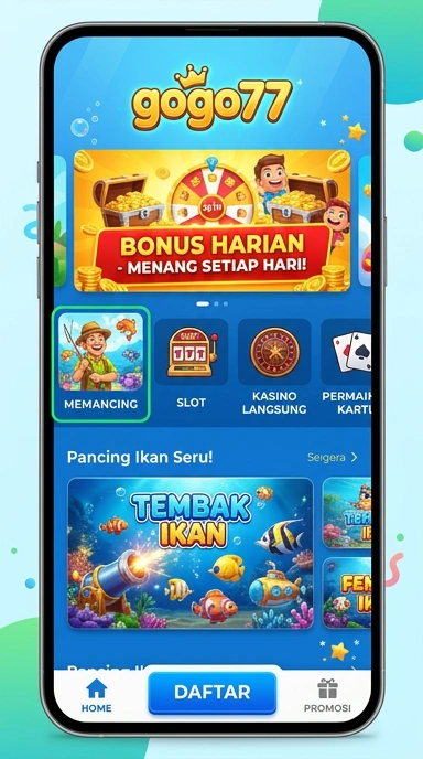 Tampilan antarmuka pengguna gogo77 yang modern dan user-friendly.
